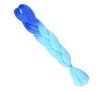 Trenzas de caja ombré de pelo sintético gigante de 24 pulgadas, largas, for mujer, estilo de fiesta, color azul, for alta temperatura(2 5)