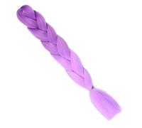 Trenzas de caja ombré de pelo sintético gigante de 24 pulgadas, largas, for mujer, estilo de fiesta, color azul, for alta temperatura(2 51)