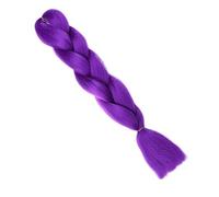 Trenzas de caja ombré de pelo sintético gigante de 24 pulgadas, largas, for mujer, estilo de fiesta, color azul, for alta temperatura(1 15)