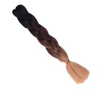 Trenzas de caja ombré de pelo sintético gigante de 24 pulgadas, largas, for mujer, estilo de fiesta, color azul, for alta temperatura(3 11)