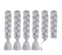 Trenzas gigantes sintéticas Extensiones de cabello trenzado para mujeres Textura Negro Azul Hair-A39-24inch-CHINA-6Pcs/Lot