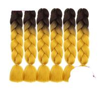 Trenzas gigantes sintéticas Extensiones de cabello trenzado para mujeres Textura Negro Azul Hair-XB38-24inch-CHINA-6Pcs/Lot