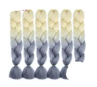 Trenzas gigantes sintéticas Extensiones de cabello trenzado para mujeres Textura Negro Azul Hair-XB50-24inch-CHINA-6Pcs/Lot