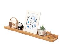 TREOAKWIS Estantes de Pared, Estante Flotantes de Madera de Roble, para Decoración, Marcos de Fotos, Adornos, La Sala de Estar, La Habitación de Los Niños, Dormitorio, Baño (Natural, 50 x 15 cm)