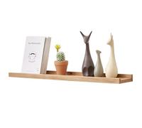 TREOAKWIS Estantes de Pared, Estante Flotantes de Madera de Roble, para Decoración, Marcos de Fotos, Adornos, La Sala de Estar, La Habitación de Los Niños, Dormitorio, Baño (Natural, 80 x 15 cm)