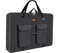 TreochtFUN Bolsa de arte de 36 x 48 pulgadas, bolsa de transporte impermeable para artistas, lado suave, resistente, con correa, almacenamiento resistente para obras de arte, dibujo, lienzo, póster