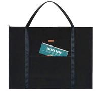 TreohchtFUN - Bolsa de arte ligera de 18 x 24 pulgadas, con correa para el hombro, funda de almacenamiento para portafolios de arte, bocetos, lienzo, póster, dibujo y fotografía (negro)