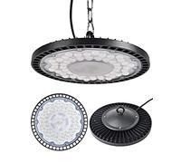 Treoir 200W LED UFO High Bay Luz, 20000LM Proyector Industrial, IP65 Impermeable Foco Interior 6000-6500K Blanco Frío para Garaje Fábrica Halls (1pcs,200W)