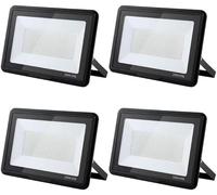 treoir Foco LED Exterior 200W, Superbrillante 20000LM, IP66 Impermeable Proyector 3000K Blanco Cálido para Garaje, Jardín, Patio, Estacionamiento(4pcs)
