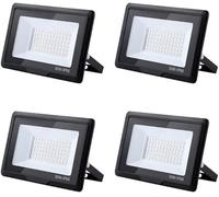 treoir Foco LED Exterior 50W, Superbrillante 5000LM, IP66 Impermeable Proyector 3000K Blanco Cálido para Garaje, Jardín, Patio, Estacionamiento(4pcs)