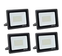 treoir Focos LED Exterior 100W,Proyector LED 10000LM Foco LED,IP66 Impermeable 6000k Foco Proyector Led para Jardín,Garaje,Patio,Almacén,Estacionamiento(100W,Luz fría-4pcs)