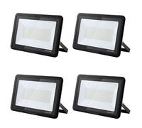 treoir Focos LED Exterior 150W, Superbrillante 15000LM, IP66 Impermeable Proyector 6000K Blanco Frío para Garaje, Jardín, Patio, Estacionamiento (4pcs)