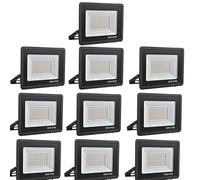 treoir Focos LED Exterior 50W,Proyector LED 5000LM Foco LED,IP66 Impermeable 6000k Foco Proyector Led para Jardín,Garaje,Patio,Almacén,Estacionamiento(50W,Luz fría-10pcs)