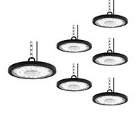 treoir UFO LED Lámpara de Alta Bahía 200W, 20000LM Naves Industriales LED Blanco Frío 6500K UFO Foco Led Industrial, Impermeable IP65 UFO LED Taller Lámpara para Garaje Fábrica (6pcs)