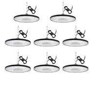 treoir UFO LED Lámpara de Alta Bahía 200W, 20000LM Naves Industriales LED Blanco Frío 6500K UFO Foco Led Industrial, Impermeable IP65 UFO LED Taller Lámpara para Garaje Fábrica (8pcs)