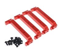 TREPMEUN 4 Piezas de Soporte de chasis de aleación for ECX 1-12, Bar-Rage 1-18, Temp-per 1-10, RGT 136100 y FTX, Piezas de Oruga Outback(Rood)