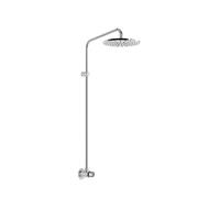 TRES 01299601 Conjunto de ducha monomando para jardín de 1 vía fabricada de latón con acabado cromado Especial Basic - Plateado / Latón / TRES