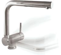 Tres Abatible grifo de cocina de pie acero inoxidable 030.335.AC