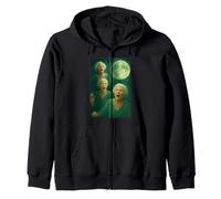 Tres Abuelitas Luna 3 Señoras Viejas Retro Aullando Maldito Meme Sudadera con Capucha