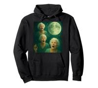 Tres Abuelitas Luna 3 Señoras Viejas Retro Aullando Maldito Meme Sudadera con Capucha