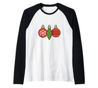 Tres Adornos navideños en Fila Camiseta Manga Raglan