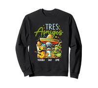 Tres Amigos Tequila Sal Limón Cinco de Mayo Mexicano Sudadera