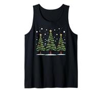 Tres árboles de Navidad Feliz árbol de Navidad Camiseta sin Mangas