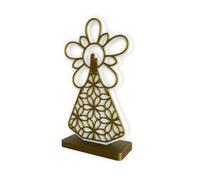 Tres Aristas Figura Virgen del Pilar Decorativa | Modelo Personalizable con Nombre | Recuerdo y Souvenir de Zaragoza | Regalo Religioso Bonito y Original (con Base Decorativa)