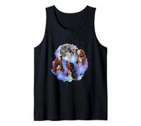 Tres Basset Hounds aúllan en la Luna, Padre de Perro Amante del Basset Hound Camiseta sin Mangas