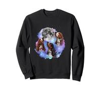 Tres Basset Hounds aúllan en la Luna, Padre de Perro Amante del Basset Hound Sudadera