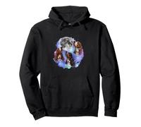 Tres Basset Hounds aúllan en la Luna, Padre de Perro Amante del Basset Hound Sudadera con Capucha