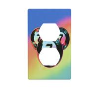 Tres bolas de billar con cubierta de salida número 7, cubierta decorativa para interruptor de luz, placa de pared de 1 banda para cocina, baño, tamaño 7 x 11,4 cm