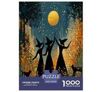 Tres Brujas Bailando bajo la Brillante luz de la Luna Rompecabezas para Adultos || De Diversión Familiar 70x50cm/1000pcs