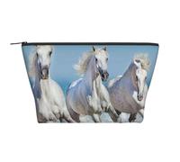 Tres Caballos Blancos, Bolsa de artículos de tocador Bolsa de Maquillaje Bolsa de cosméticos Bolsa de artículos de tocador de Viaje portátil