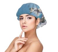 Tres caballos blancos,Gorro de dormir de satén para adultos - Gorro de dormir elástico para mujer, cubrecabello nocturno