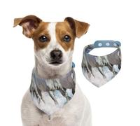 Tres Caballos Blancos,Pañuelos de algodón para Perros, Bufandas Ajustables para Mascotas,S