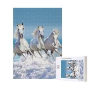 Tres Caballos Blancos,Rompecabezas de Madera de 300 Piezas para Adultos y Adolescentes.