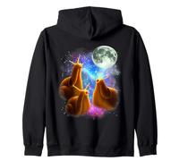 Tres Caracoles Luna | 3 moluscos Aullando Raro Maldito Sudadera con Capucha
