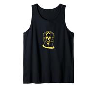 Tres Caras Oculto Cráneo Dualidad Misterio Arte Camiseta sin Mangas