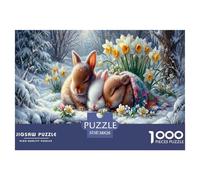 Tres conejosPuzzle Imposible,desafío para Adultos Winter Bosque 1000 Piezas Obra De Arte De Juego De para Adultos Y Niños 38x26cm/1000pcs