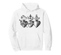 Tres Corazones del Santo Sagrado Corazón de Jesús María José Sudadera con Capucha