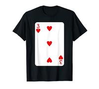 Tres de corazones que juegan a las naipes Halloween traje Casino Camiseta