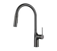 Tres de latón de Tres Funciones Mango de Agua fría y Caliente Crane de Agua de Agua Montaje de Cocina montado en la Mezcla de Grifo de Cocina (Gris V62-)