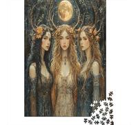 Tres diosas Lunares Rompecabezas para Adultos |Deidades Antiguas| De Diversión Familiar 70x50cm/1000pcs