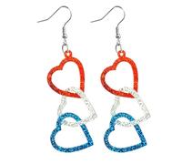¡Tres diseños giratorios combinados con un brillo brillante como el de los pendientes de estrella de cinco puntas en forma de corazón! Joyeria (C, 8x3cm)