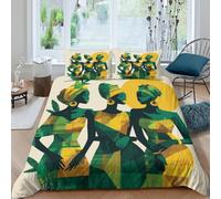 Tres Elegantes Mujeres africanas Juego De Ropa De Cama Funda De Funda Nórdica Almohada con Impresión 3D, Microfibra,para Niñas Y Niños King(220x240cm)