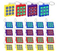 Tres en Raya Llaveros - 24 Piezas de Plástico Tic TAC Toe, Recuerdos de Fiesta para Cumpleaños de Niños y Niñas
