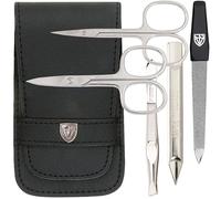 Tres Espadas | Exclusivo 10 Juego de manicura - Pedicura - Juego de cuidado de uñas/funda, fabricado en Solingen (952400)