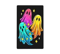 Tres fantasmas voladores coloridos con una sola palanca en blanco para interruptor de luz, cubierta decorativa para cocina, cuarto de baño, tamaño 11,4 x 7 cm