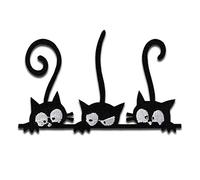 Tres Gatos Animales - Parches Termoadhesivos Bordados Aplique Para Ropa, Tamaño: 8,8 x 5,5 cm